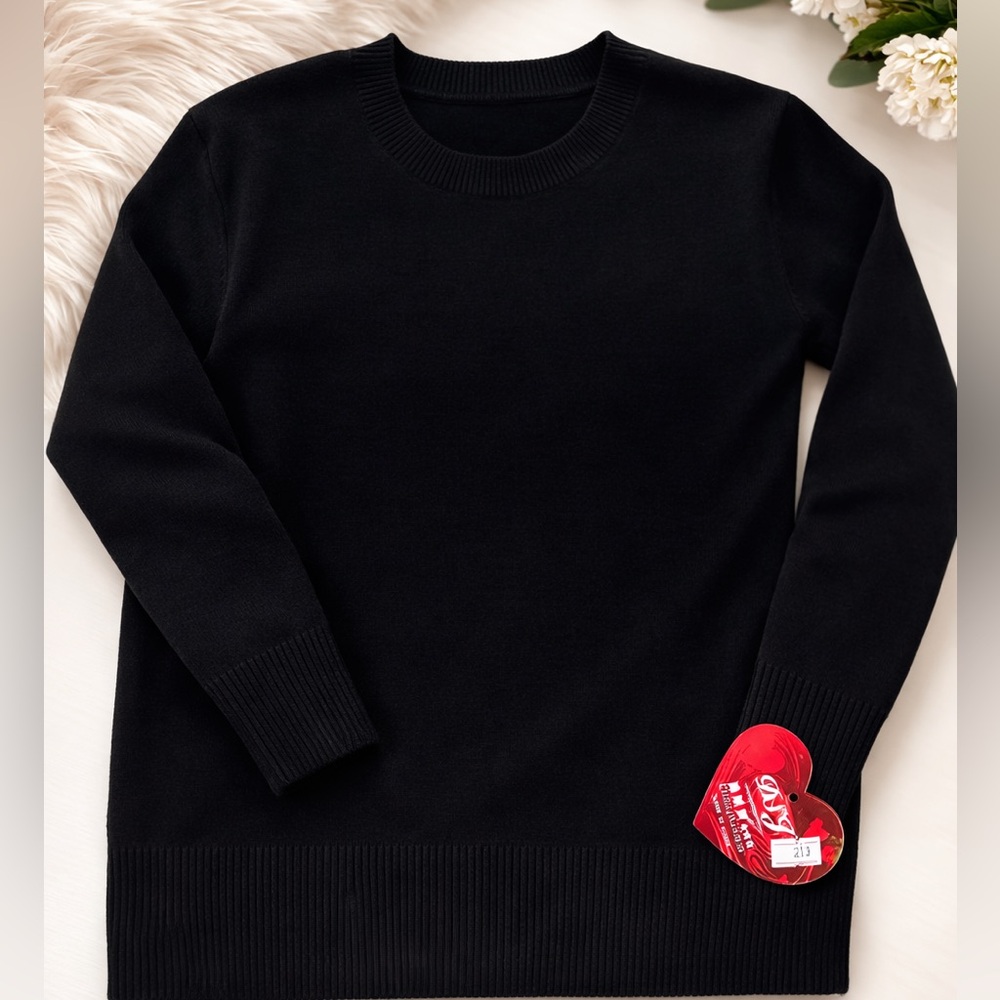 Classic Black Crewneck Sweater